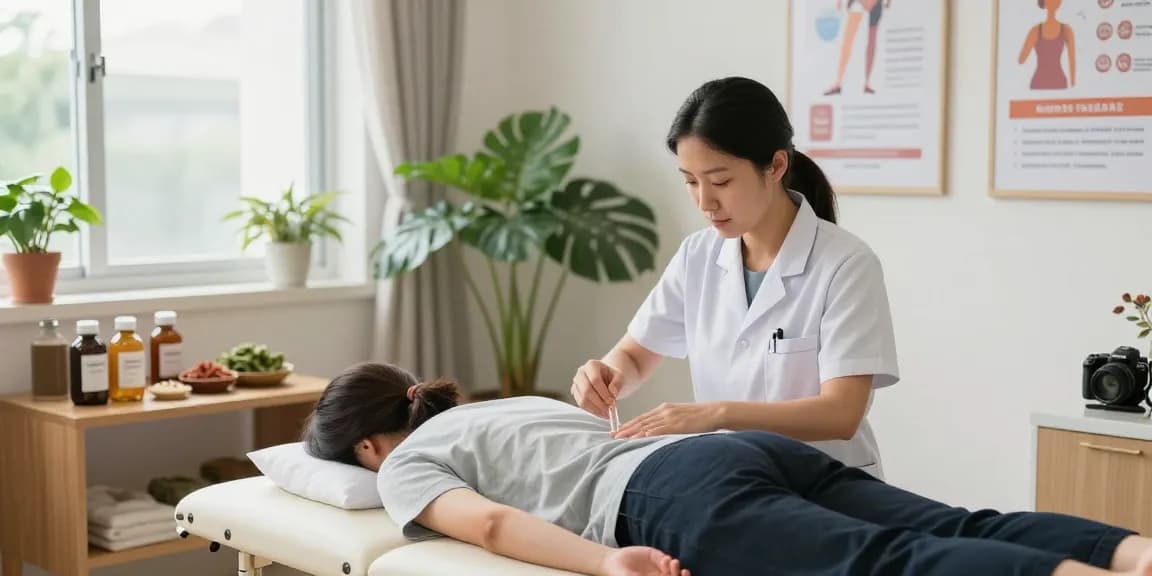 Expert acupuncture treatment at 수원교통사고한의원 for car accident recovery.