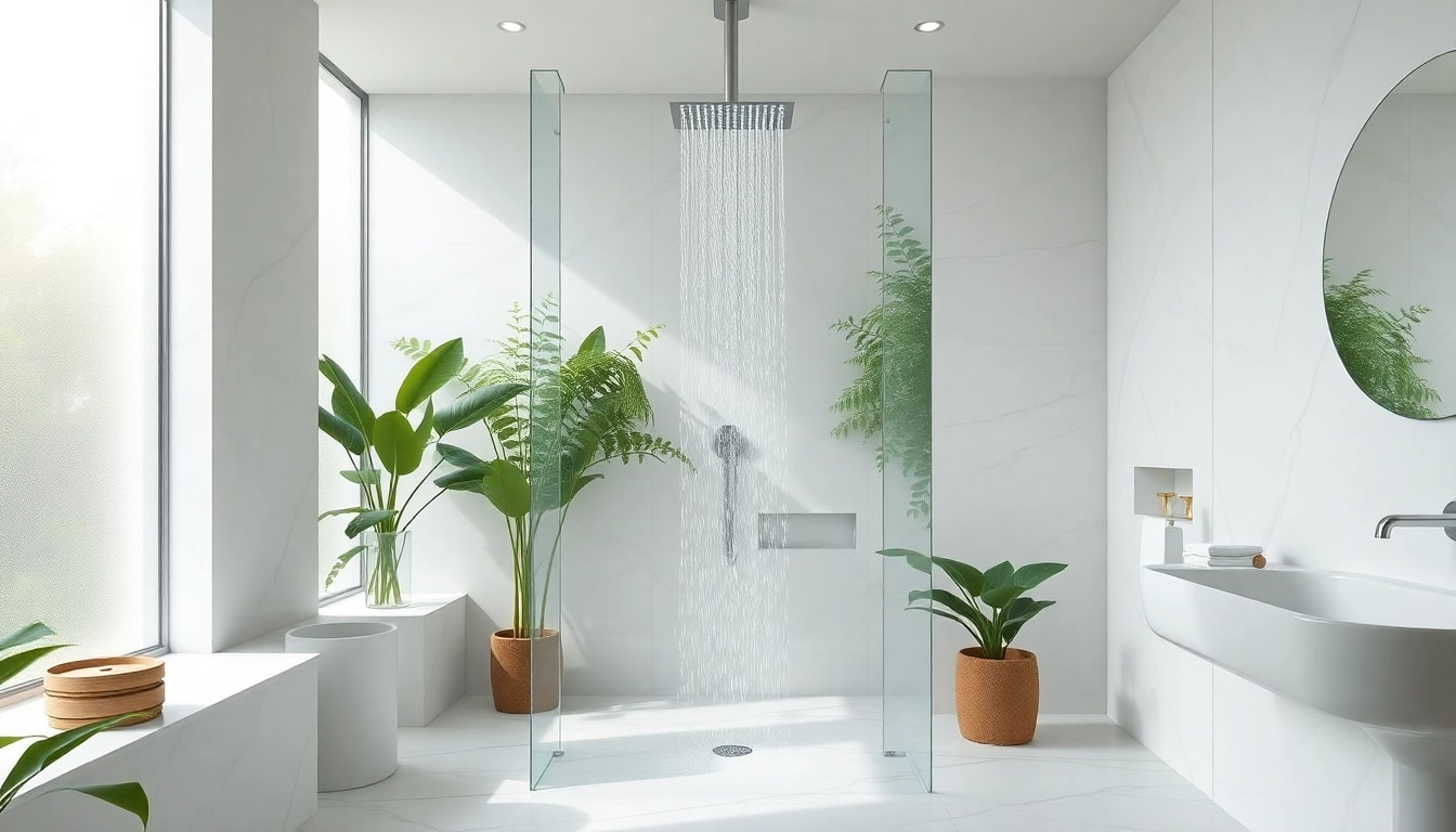 Experience the luxurious elegance of showers au featuring a modern design and serene atmosphere.