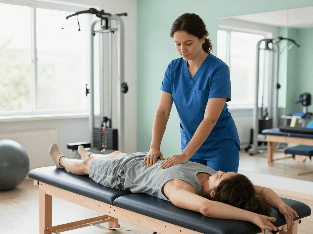 "Mobile sports massage Sydney services in a professional patient care setting, providing expert wellness solutions."