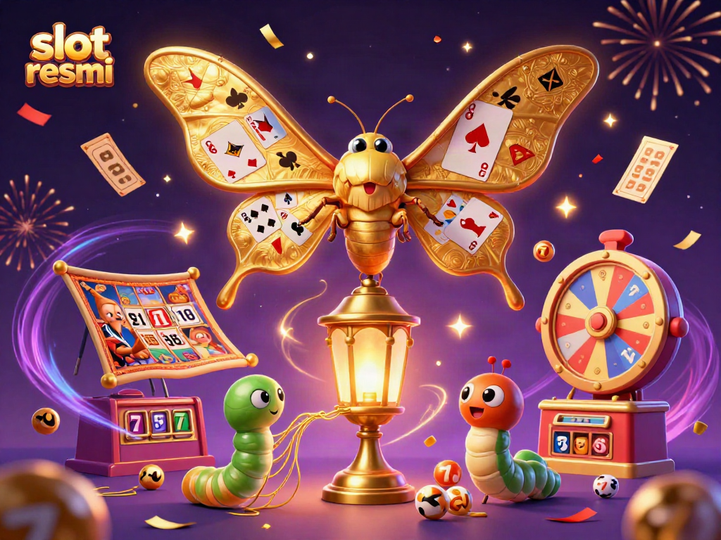 Experience vibrant casino excitement with slot resmi in this dynamic 3D illustration full of action.