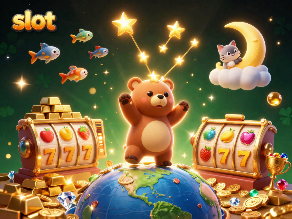 Menang besar dengan slot yang memikat dan simbol keberuntungan dalam dunia kasino.