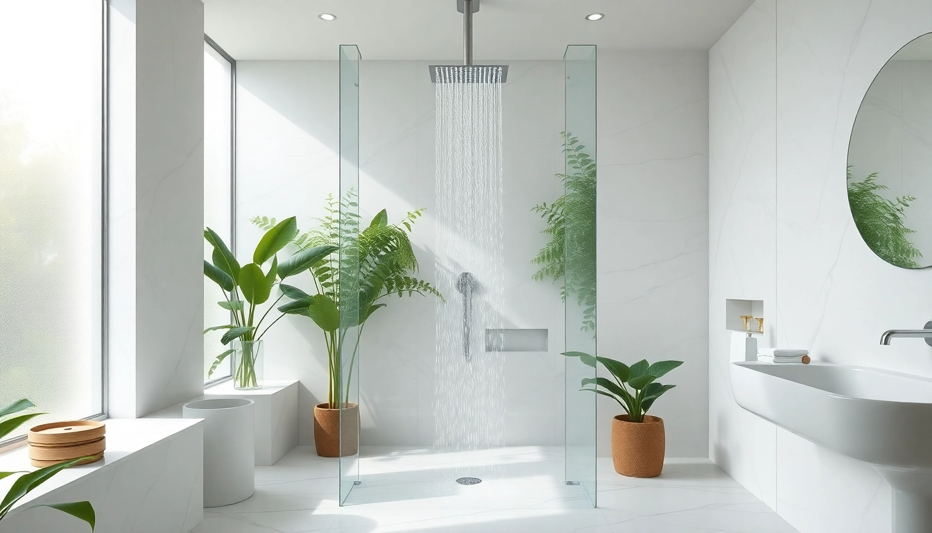 Experience the luxurious elegance of showers au featuring a modern design and serene atmosphere.