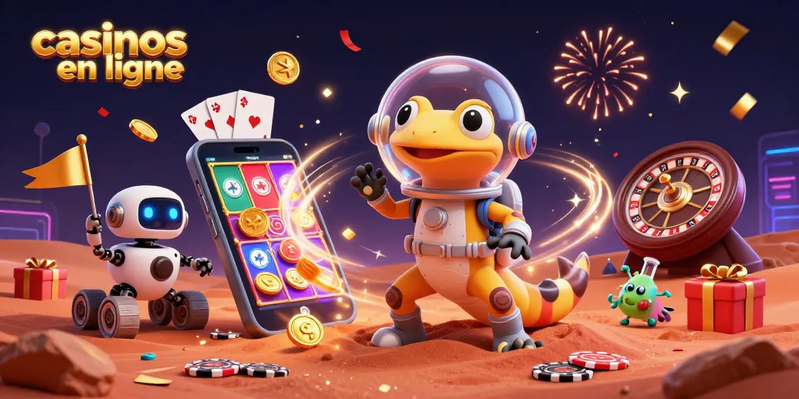 Casinos en ligne : découvrez un univers ludique avec un gecko spatial et une multitude de jeux.