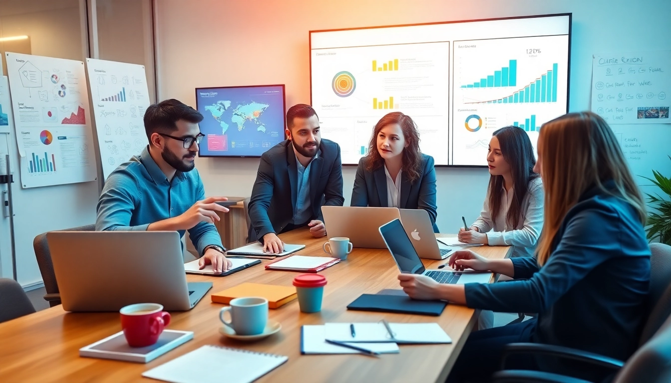 Enhance your online marketing edmonton strategy with a vibrant digital marketing team in action.