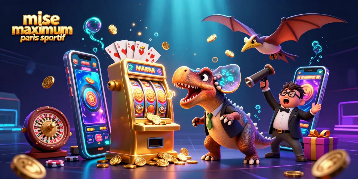 Gagner avec une mise maximum paris sportif lors d'un jackpot dans une illustration dynamique de casino.