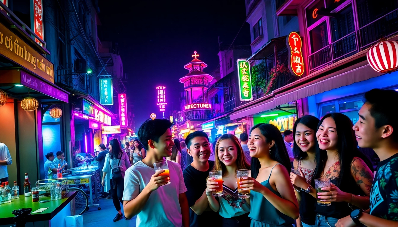 Experience 하노이밤문화 with lively nightlife and colorful street scenes.