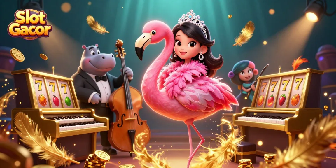 Mainkan Slot Gacor dengan fitur menarik dan simbol keberuntungan dalam ilustrasi casino yang menakjubkan.