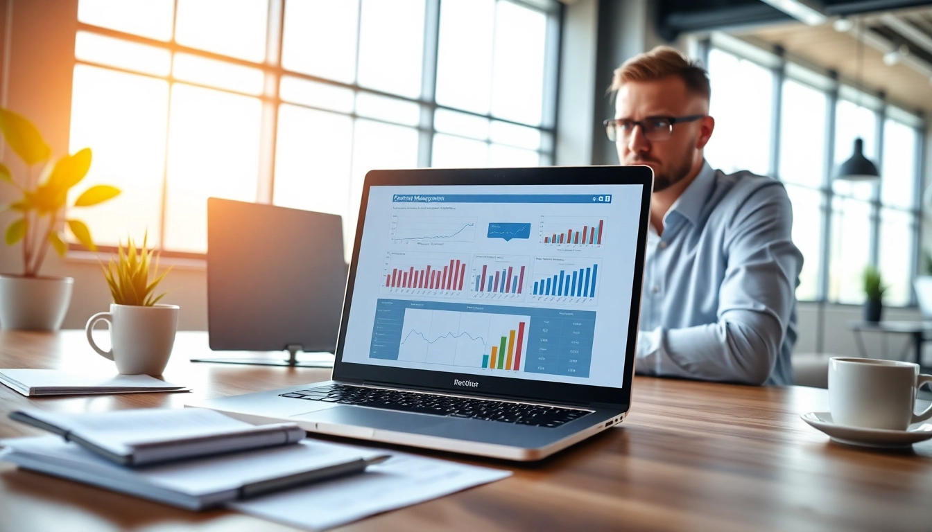 Explore Contract Management software tools enhancing efficiency in a modern office.