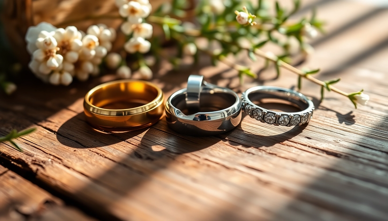 Showcasing various mens wedding rings that highlight craftsmanship and diversity in style.