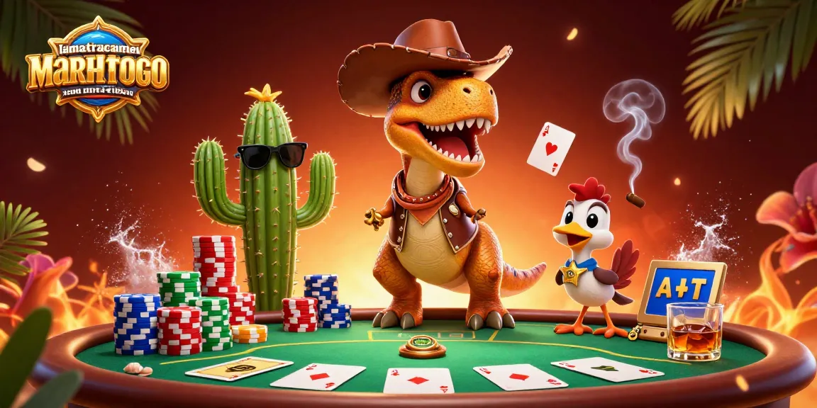 Engage with exciting strategies at lamatracamexicangrilltogo's vibrant casino illustration featuring dynamic poker elements.