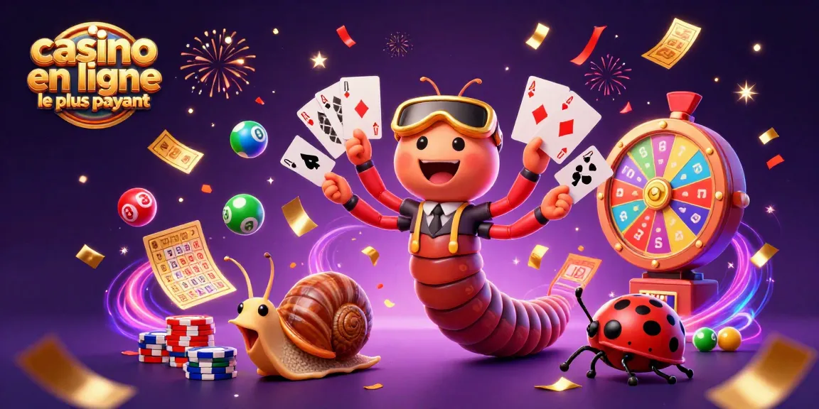 Jouez au casino en ligne le plus payant avec des illustrations dynamiques et colorées de personnages amusants.