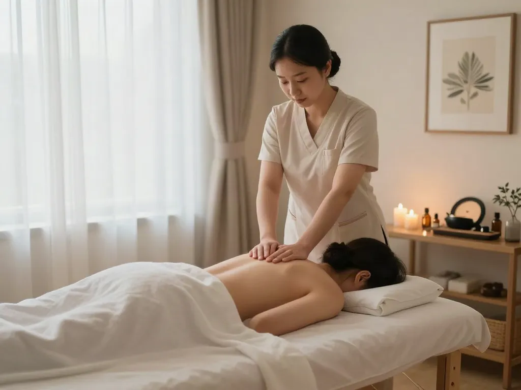 목동출장마사지 therapy session capturing relaxation and wellness ambiance.