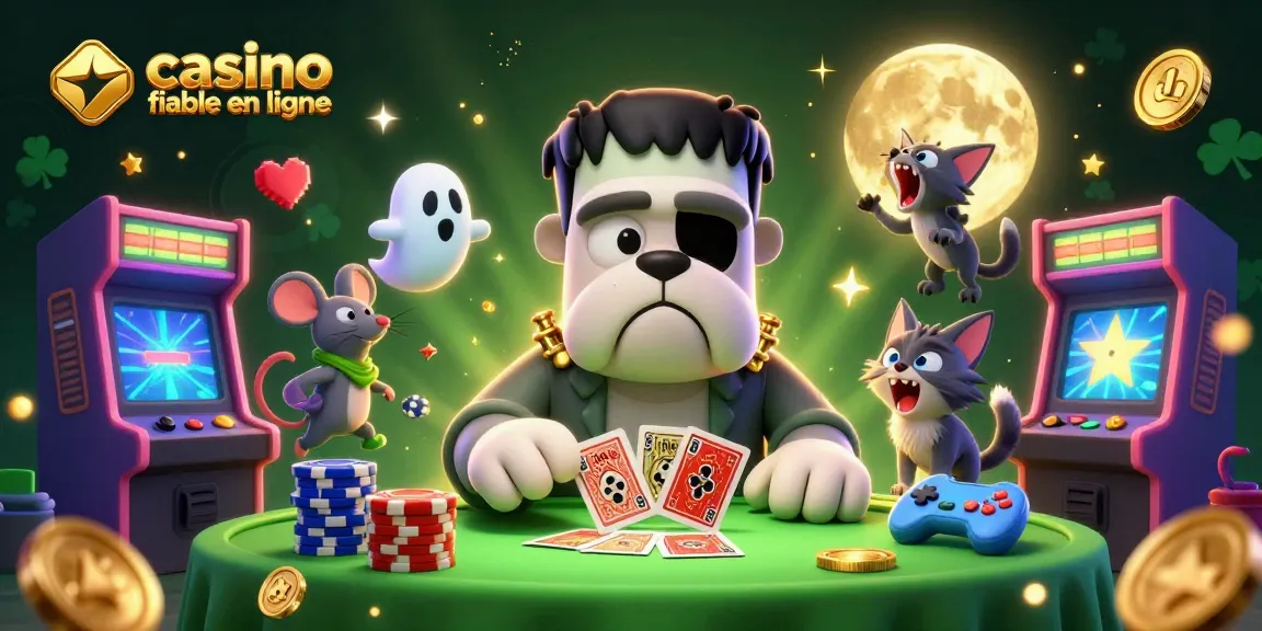 Jouer au casino fiable en ligne avec le bulldog Frankenstein, la souris fantôme et le chat loup-garou.