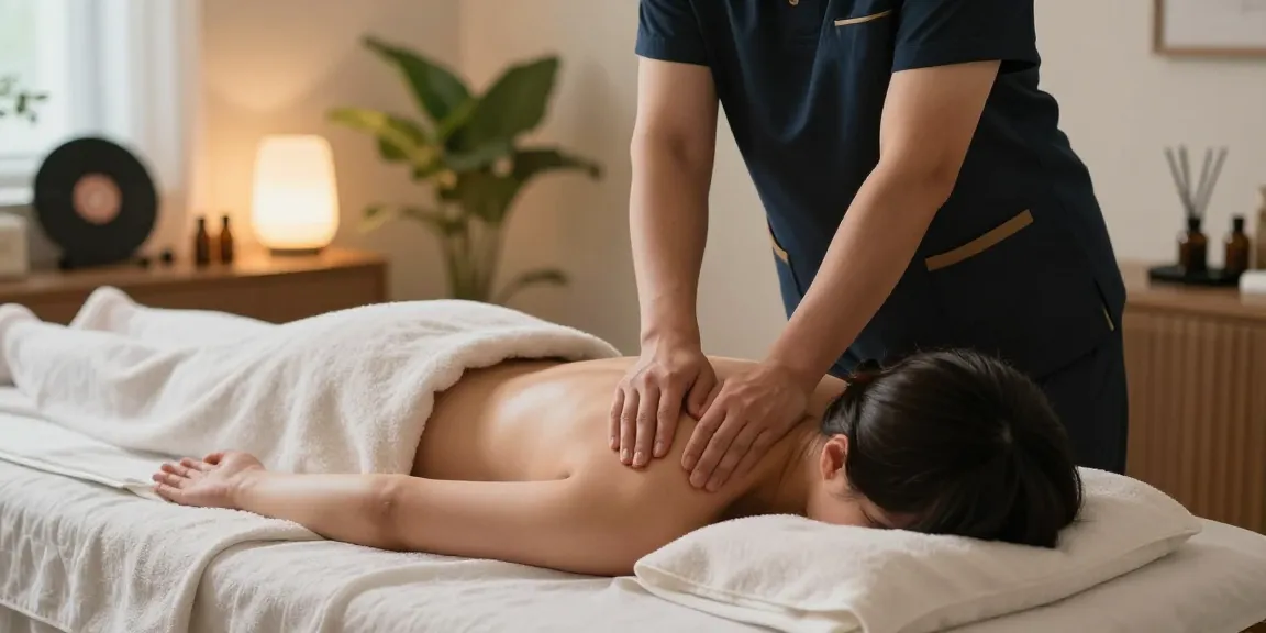 성북구출장마사지 전문 마사지 서비스 제공하는 장면으로 편안한 분위기를 강조합니다.