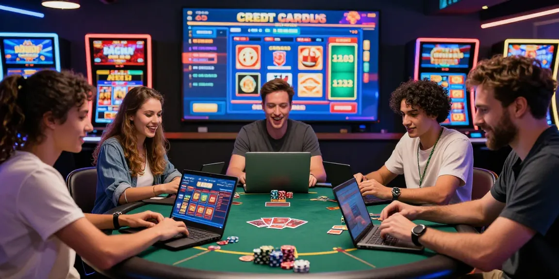 Players enjoying casinos accepting credit cards in a vibrant online gambling scene.