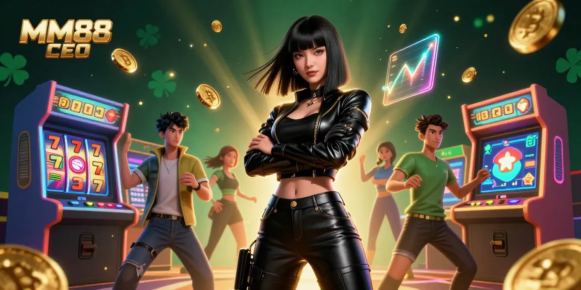 Experience the MM88 CEO with an exciting slot game scene featuring dynamic characters and casino elements.