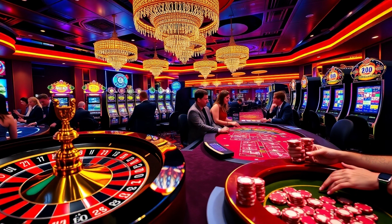 Rebahin excitement at a casino table with players enjoying poker and roulette.