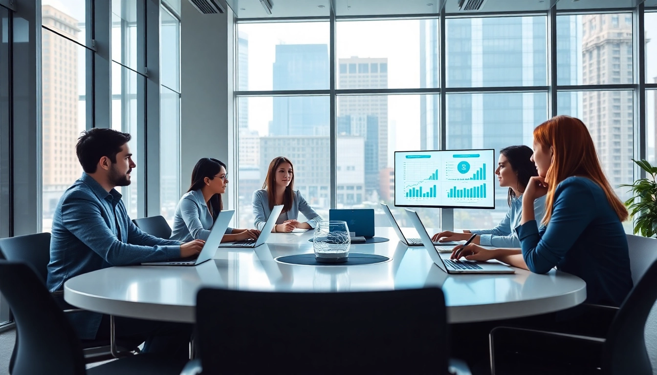 Boost online marketing edmonton strategies with a professional team collaborating.