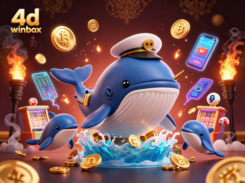 Engage with the 4d winbox lottery excitement through an animated 3D scene of ocean creatures.