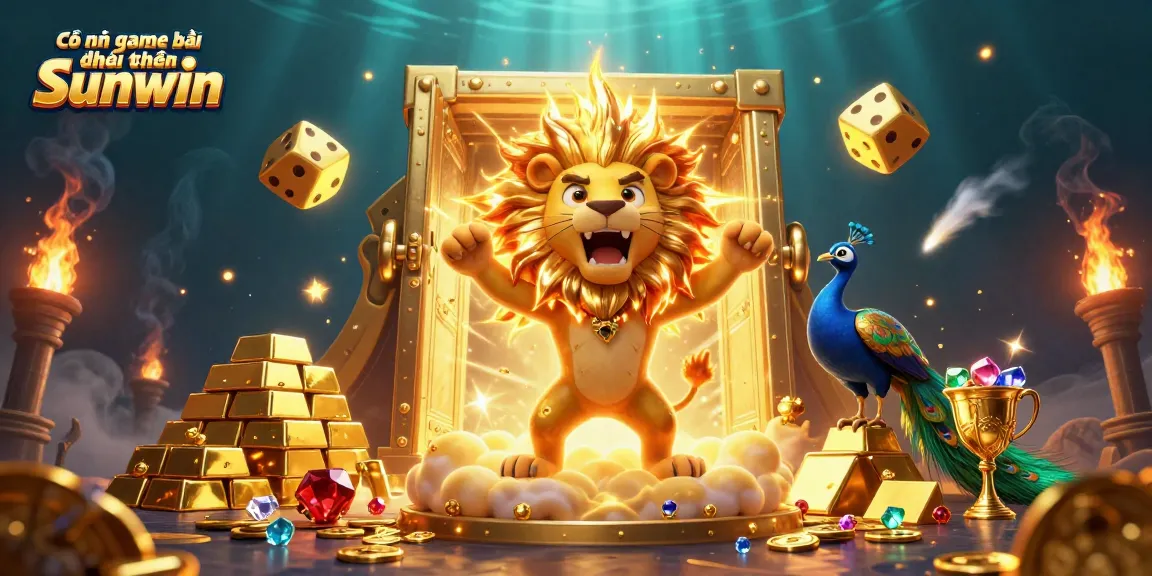 Experience the excitement of Cổng game bài đổi thưởng Sunwin with this stunning 3D illustration featuring vibrant casino elements.