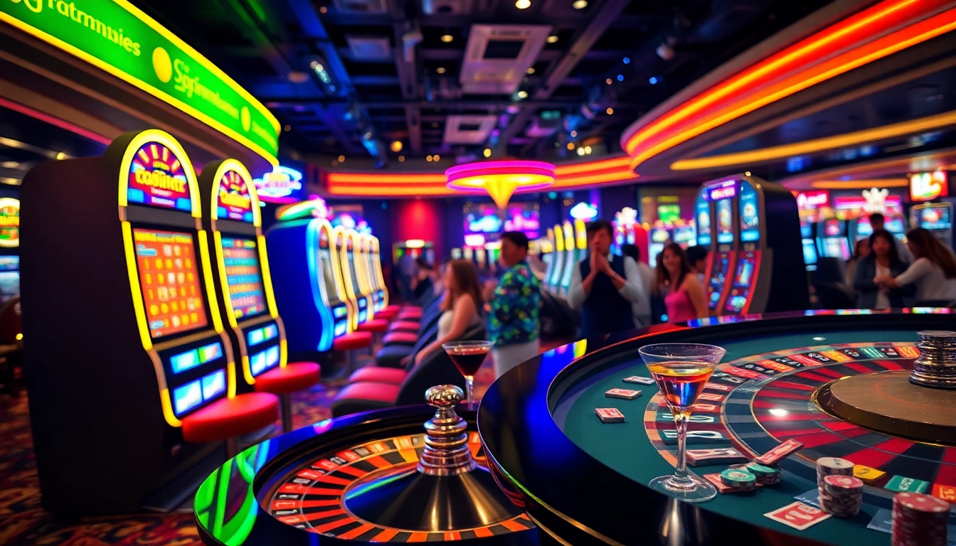 Permainan menarik bbni4d di kasino dengan mesin slot dan meja roulette yang cerah