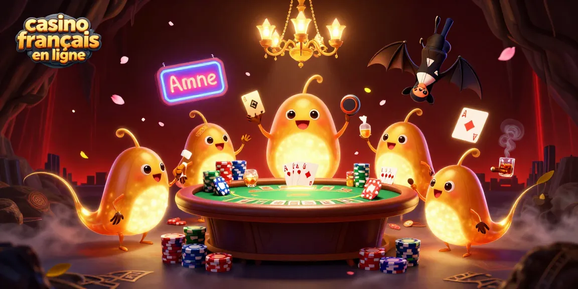 Jouez au casino français en ligne avec des lumières scintillantes et une ambiance animée.
