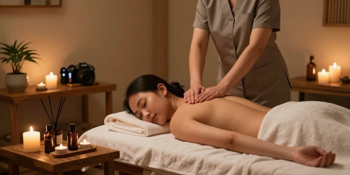 Massage session in a calming spa setting with Swedish techniques to promote relaxation.