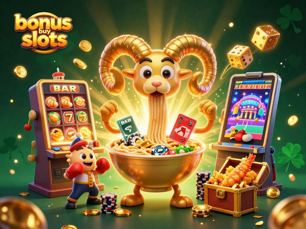 Enthralling scene showcasing bonus buy slots with vibrant casino characters and dynamic elements