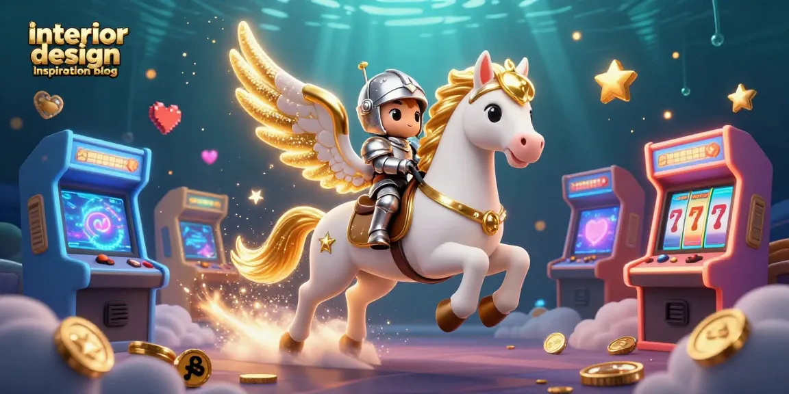 Engaging interior design inspiration blog showcasing a vibrant 3D casino scene with animated characters and gaming elements