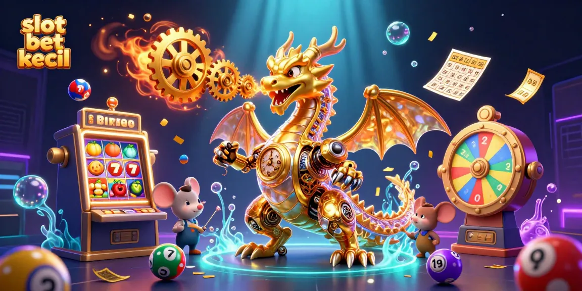 Engage with slot bet kecil and explore a wealth of gambling excitement featuring a golden dragon and vibrant game elements.