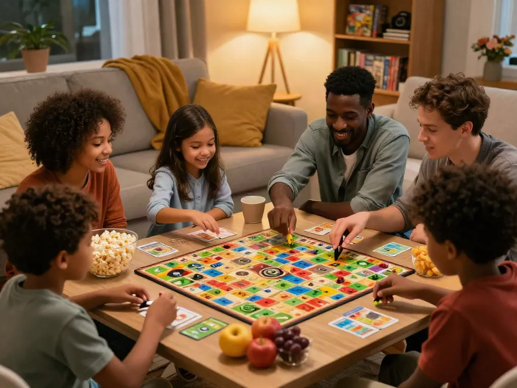 Cialis enhances social gatherings with excitement and fun board games in warm family settings