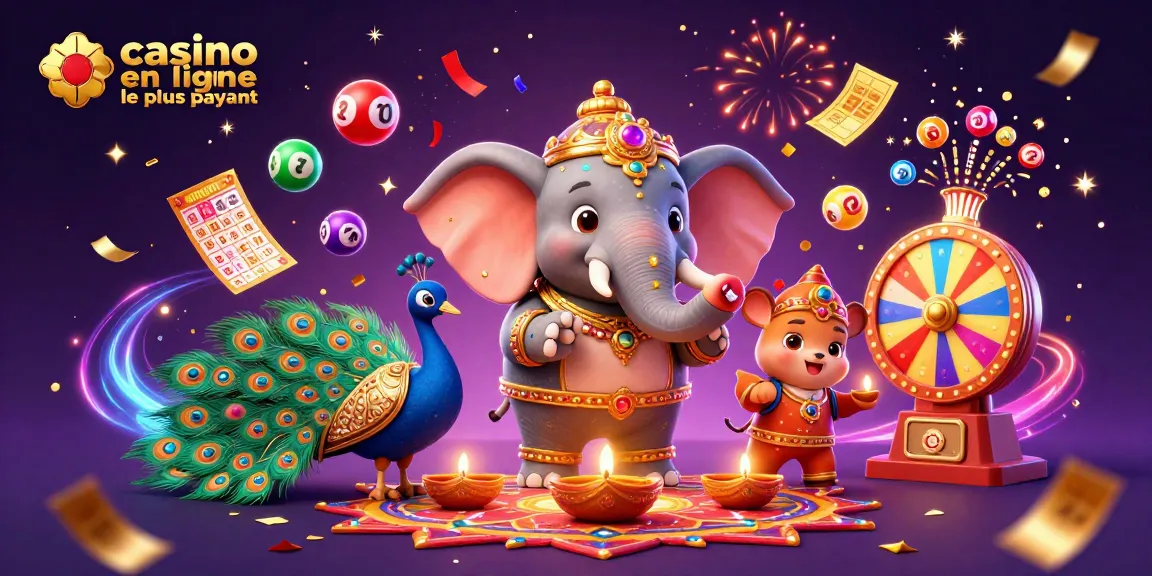 Le casino en ligne le plus payant attire les joueurs avec un éléphant d'or, des feux d'artifice et des jackpots colorés.