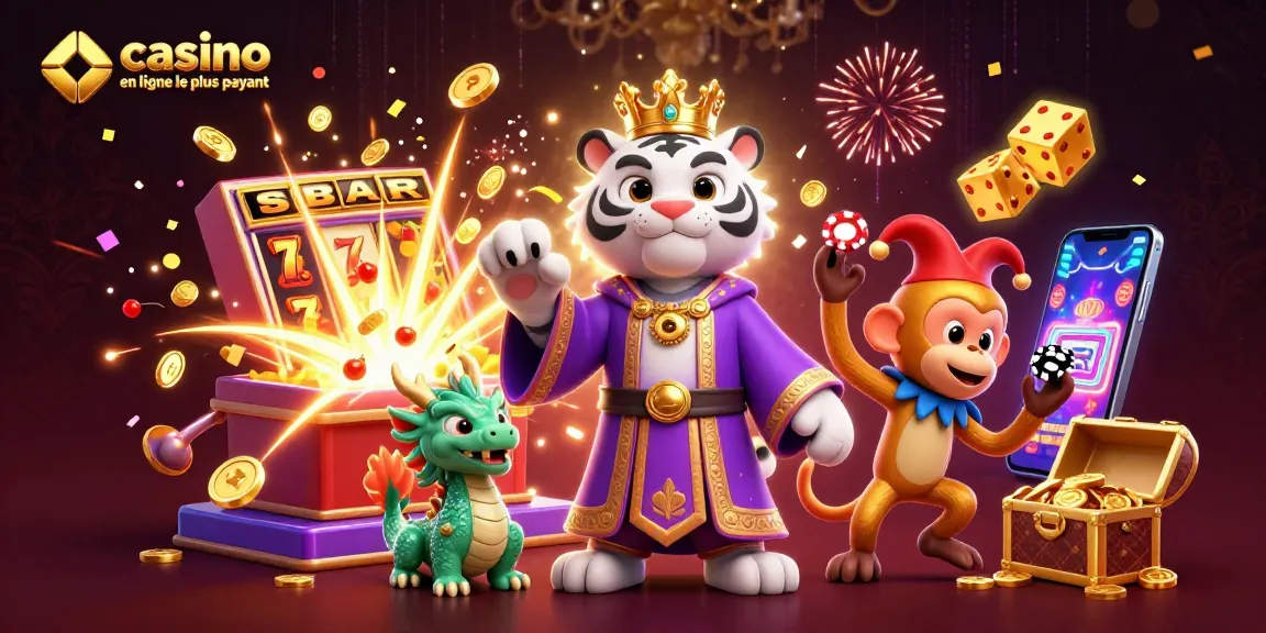 Jouer au casino en ligne le plus payant avec un tigre élégant, une grenouille dorée, et des trésors éclatants.
