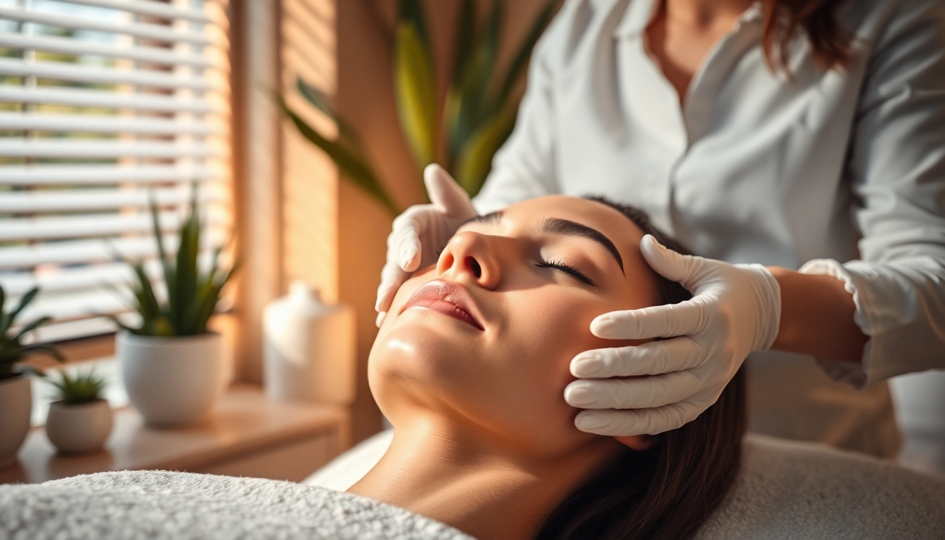 AquaLuxe facial Queens NY being applied by a skilled aesthetician in a serene spa environment.