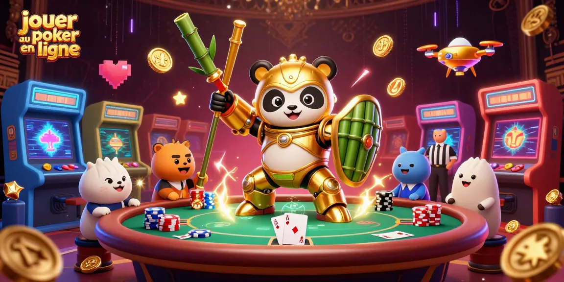 Jouer au poker en ligne avec action intense autour d'une table de poker dynamique.