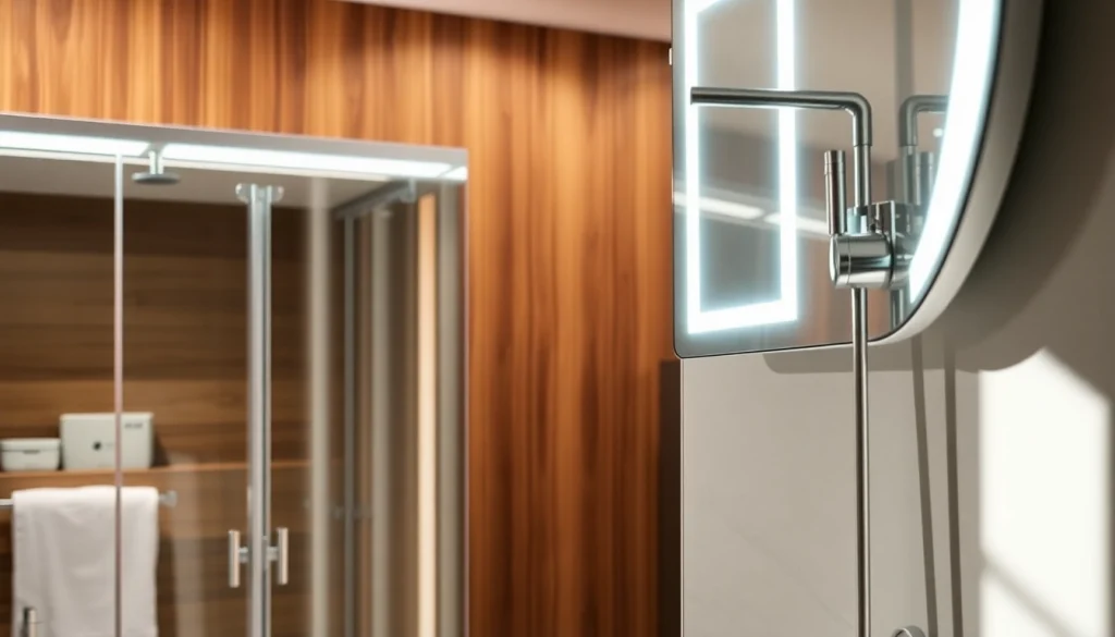 Améliorez votre salle de bain avec des produits sirhona France, comme un miroir LED élégant.