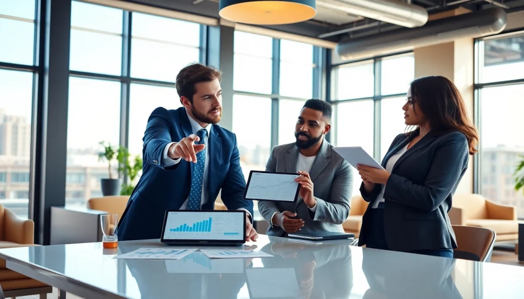 Engaging session on investment management San Antonio with a financial advisor and clients.