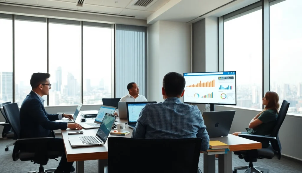 Improve your seo ranking in Malaysia with adept teams analyzing data in a modern office.