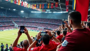 해외축구중계를 즐기는 팬들의 열정적인 응원 모습