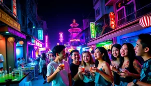 Experience 하노이밤문화 with lively nightlife and colorful street scenes.