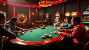 Engaging poker game scene at https://xx88.us/ with vibrant chips and casino excitement.