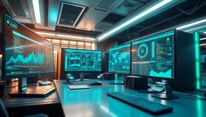 Gemini 3 Pro showcased in a modern tech workspace featuring advanced AI technology and interfaces.