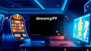 Rasakan login slot Dewanaga89 yang mulus dengan antarmuka perjudian online yang menarik yang menampilkan mesin slot berwarna-warni.