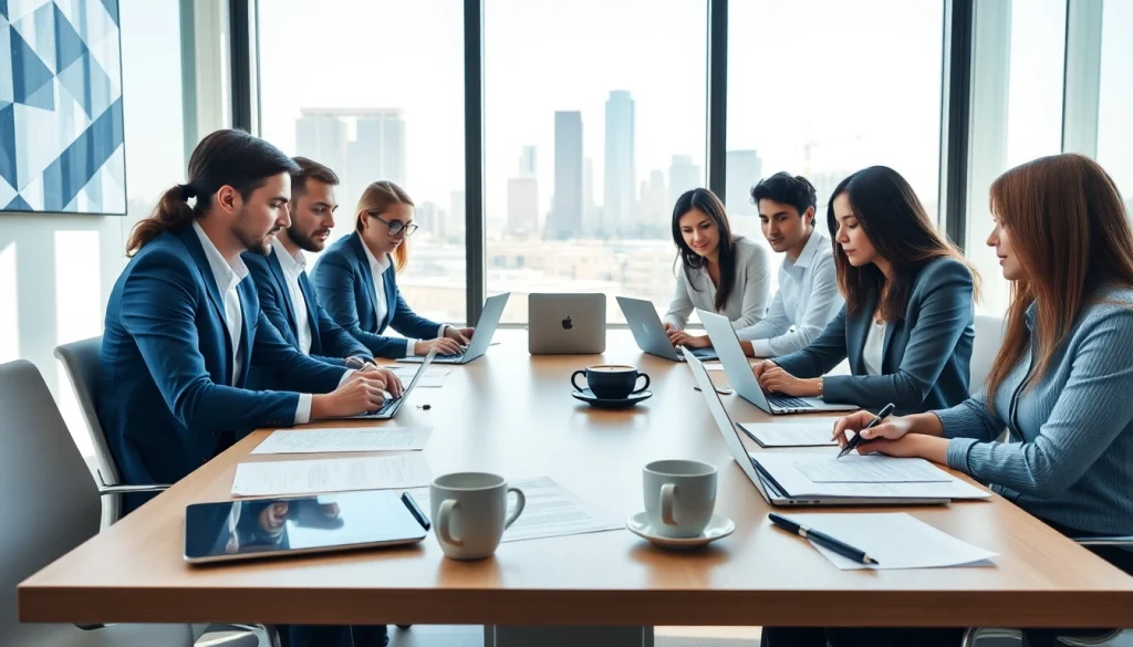 Team discussing Contract Management strategies in a modern office environment.