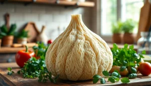 Use kitchen loofah for eco-friendly dish scrubbing and cleaning in a natural kitchen setting.