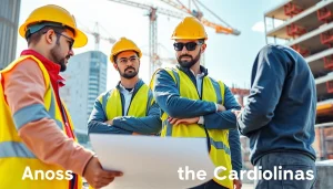 Engaging construction advocacy in the Carolinas with professionals collaborating on building projects.