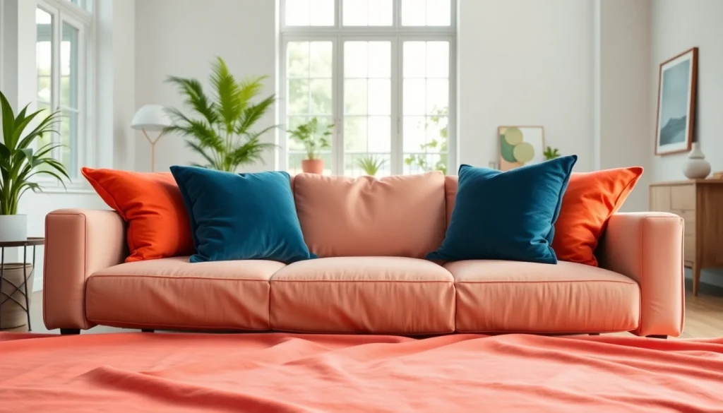 Verken onderhoudsvriendelijke katoenen stoffen in een stijlvolle woonkamer, met comfortabele meubels en een luchtige uitstraling.