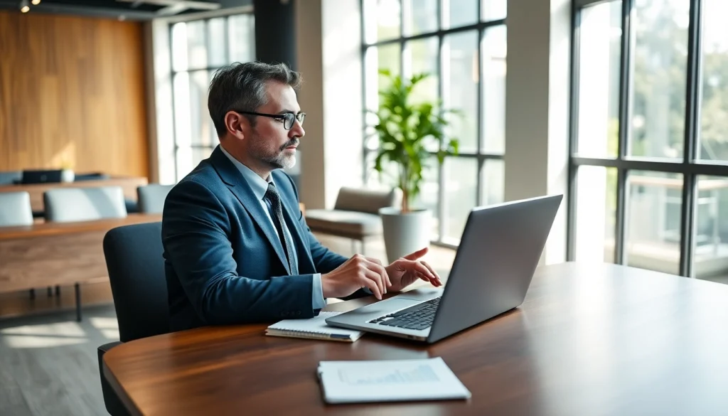 Engaging business coaching service session highlighting a professional in action.