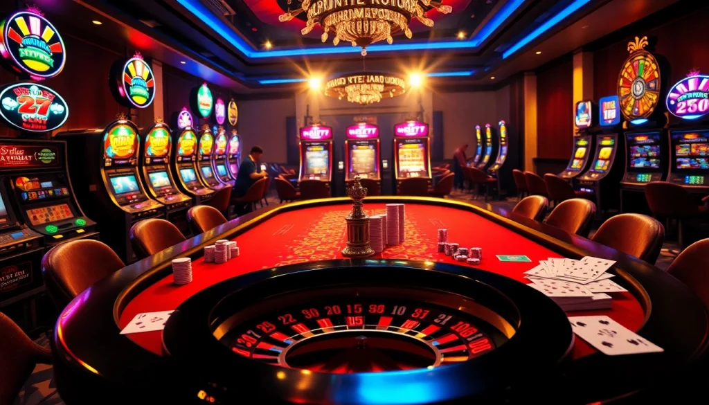 Excited gamblers engage at a luxurious casino table, embodying the thrill of nk88 gaming.