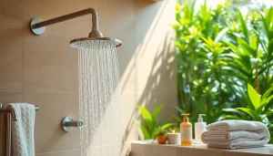 Experience the comfort of sunny shower USA in a luxurious bathroom setting with sleek fixtures.